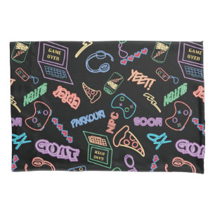 Neon Gamer Pillow Case