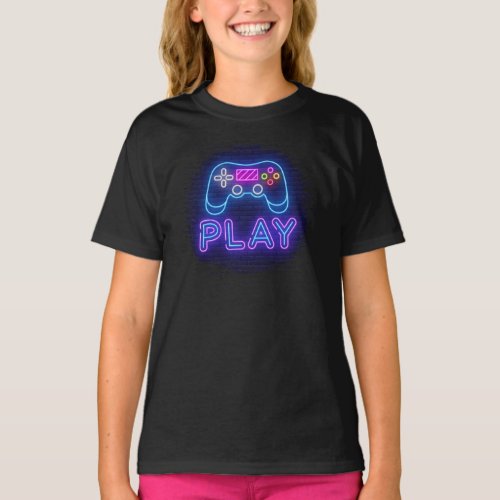 Neon Gamers Controller  T_Shirt