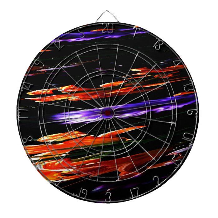 Neon Garden Abstract Dartboard