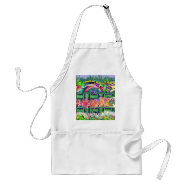 Neon Garden Adult Apron (Front)