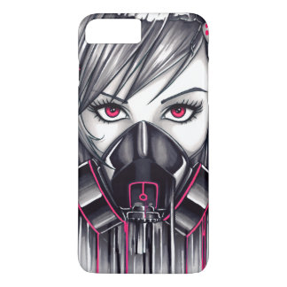 Neon Gas Mask Girl iPhone 8 Plus/7 Plus Case