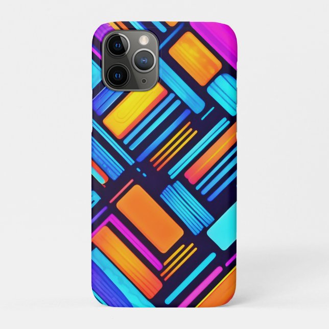 Neon Geometric Abstract Case-Mate iPhone Case (Back)