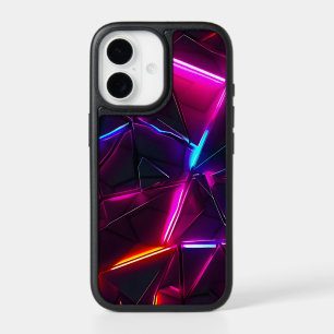 Neon Geometric Abstract Futuristic Cyberpunk iPhone 17 Case