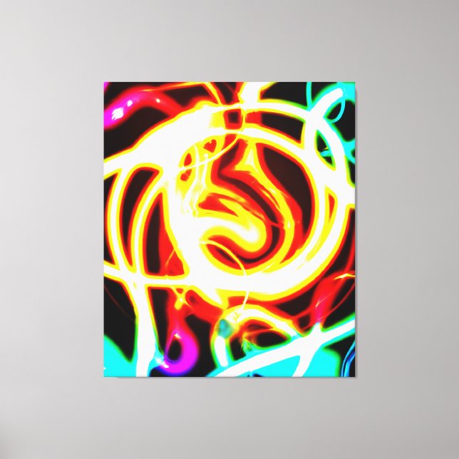 Neon Geometric Art Design for Your Needs Canvas Print (Front)