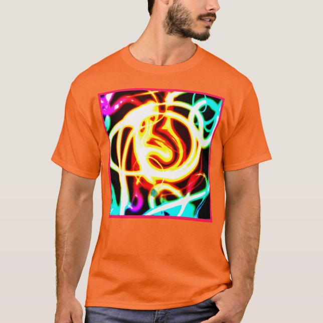 Neon Geometric Art Design for Your Needs T-Shirt (Front)