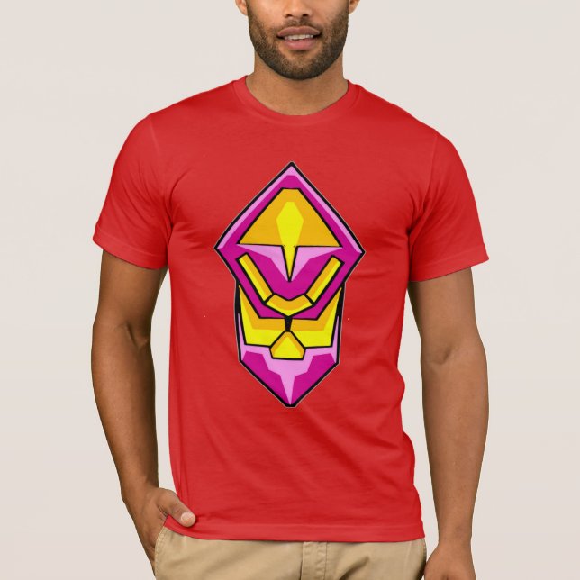 "Neon Geometric Cybercore Symbol – Futuristic Stre T-Shirt (Front)