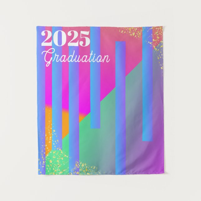 Neon Geometric  Graduation  Backdrop (Front)