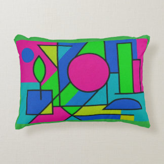 Neon Geometric Shapes – Bold Abstract Pillow Desig
