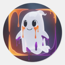 neon ghost stickers