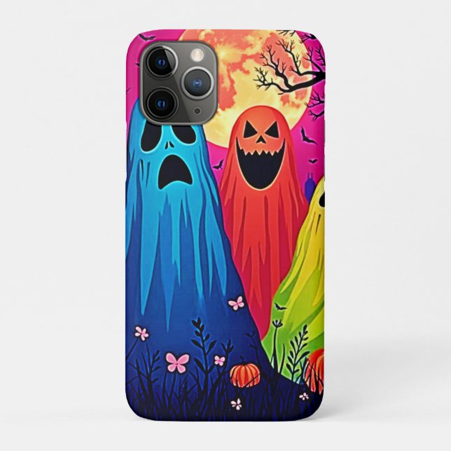 Neon Ghosts' Halloween Party Design Case-Mate iPhone Case (Back)