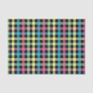 Neon Gingham Tissue Paper