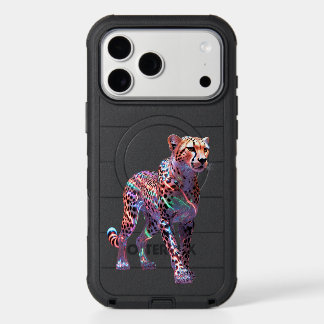 Neon Glass Cheetah Art – Colorful Energy Speed Ani iPhone 17 Pro Max Case