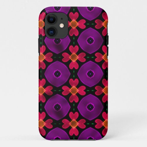 Neon Glass Red Purple iPhone 11 Case