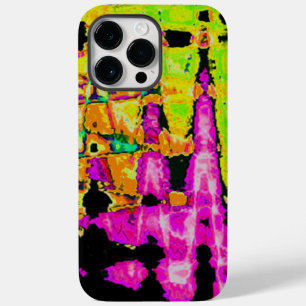 Neon Glitch Abstract Art Poster Print Case-Mate iPhone 14 Pro Max Case