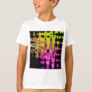Neon Glitch Abstract Art Poster Print T-Shirt