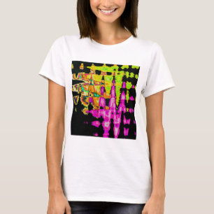 Neon Glitch Abstract Art Poster Print T-Shirt