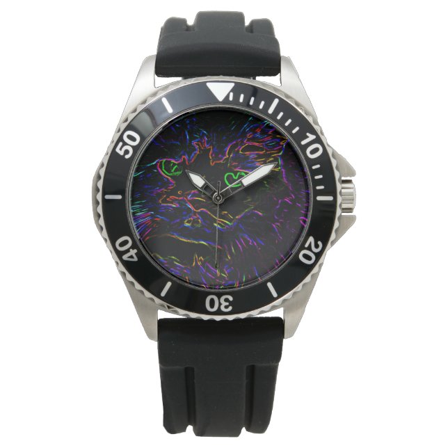 Neon Glow Cat Watch (Front)