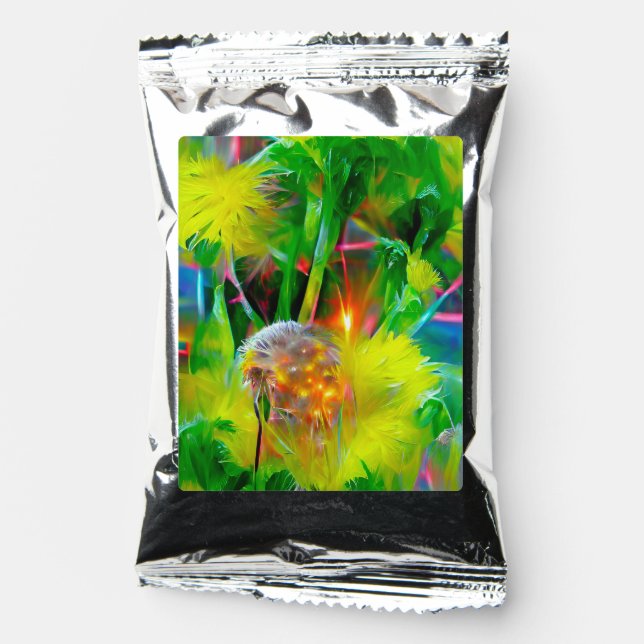 Neon Glow Dandelions in Dream Garden Coffee Drink Mix (Front)
