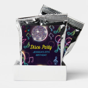 Neon Glow Disco Dance Birthday Party Coffee Drink Mix