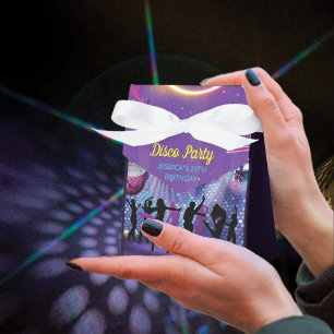 Neon Glow Disco Dance Birthday Party Favor Boxes