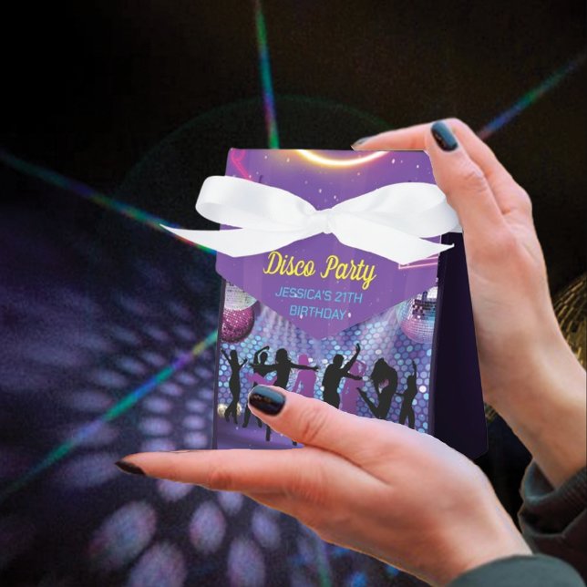 Neon Glow Disco Dance Birthday Party Favor Boxes (Creator Uploaded)