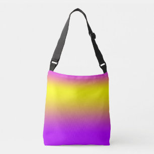 Neon glow Effect-Yellow Red transparent Crossbody Bag