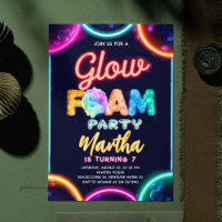 Neon Glow Foam Party Birthday - Color Bubbles Glow