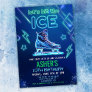 Neon Glow Ice Skating Birthday Invitation