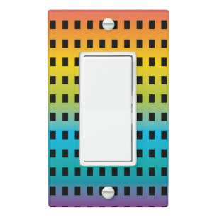 Neon glow in the dark colorful fluorescent 2 light switch cover