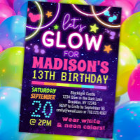 Neon Glow in the Dark Glow Party Birthday