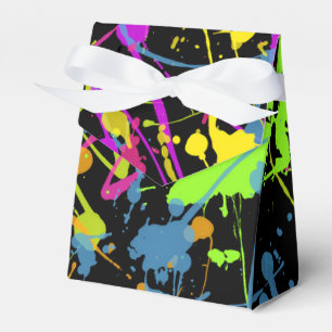 Neon Glow in the Dark Paint Birthday Party Favor Boxes
