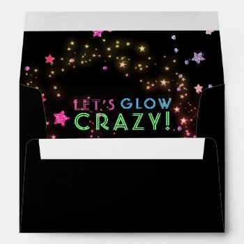 Neon Glow In The Dark Party Kids Birthday 5x7 Envelope by angela65 at Zazzle