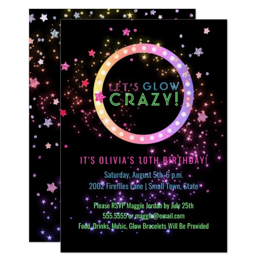 Neon Invitations Card 4