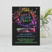 Neon Glow in the Dark Party | Kids Birthday Invitation (Standing Front)