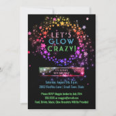 Neon Glow in the Dark Party | Kids Birthday Invitation (Front)