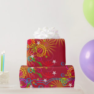 Glow In The Dark Christmas Wrapping Paper With Tags BN! 