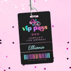 Neon Glow Karaoke Birthday VIP Pass Custom Party
