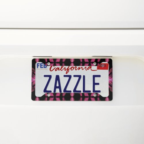 Neon Glow Light Sticks Abstract Design  License Plate Frame