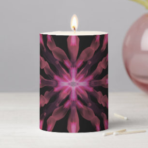 Neon Glow Light Sticks Abstract Design  Pillar Candle