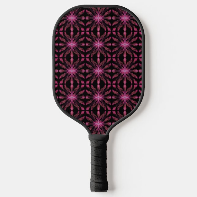Neon Glow Light Sticks Abstract Pattern Design Pickleball Paddle (Front)