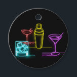Neon Glow Lights Colorful Cocktails 21st Birthday Favor Tags<br><div class="desc">customize with or without text</div>