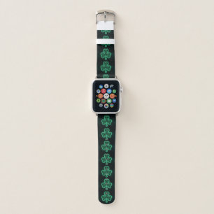 Neon Glow Lucky Clover Apple Watch Band