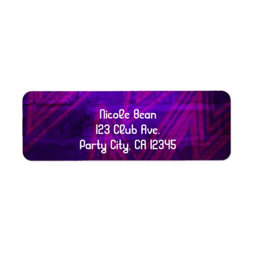 Neon Glow PARTY Birthday Club Address Labels