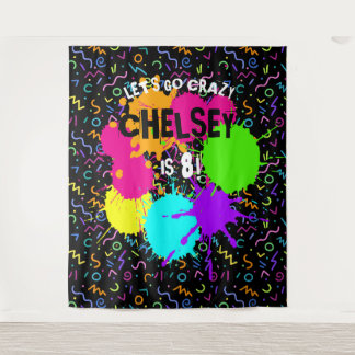 Neon Glow Photo Backdrop, Glow Party Back Drop