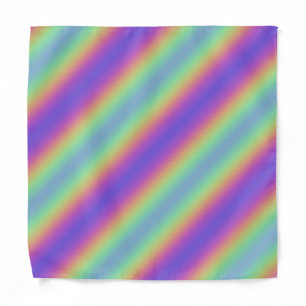 Neon Glow Rainbow Stripe Bandana