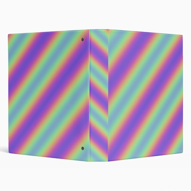 Neon Glow Rainbow Stripe Binder (Background)