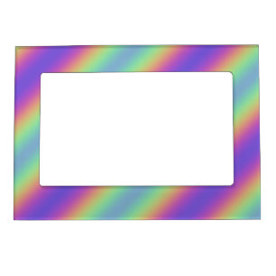 Neon Glow Rainbow Stripe Magnetic Frame