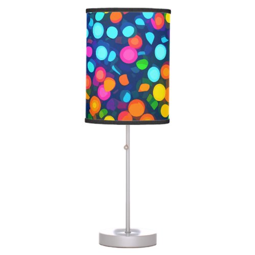 Neon Glow Seamless Pattern Table Lamp