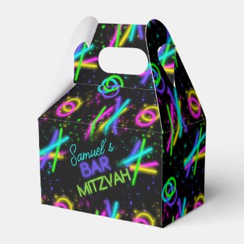 Neon Glow Stick Bar Mitzvah Id991 Favor Boxes by arrayforcards at Zazzle