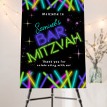Neon Glow Stick Bar Mitzvah Welcome ID991 Foam Board<br><div class="desc">A border of scattered glow sticks in an array of bright neon colors adds a fun element to this Bar Mitzvah welcome sign design. Add a personal message and name using the provided template. Search ID991 to see coordinating invitation and other party supplies with this colorful design.</div>